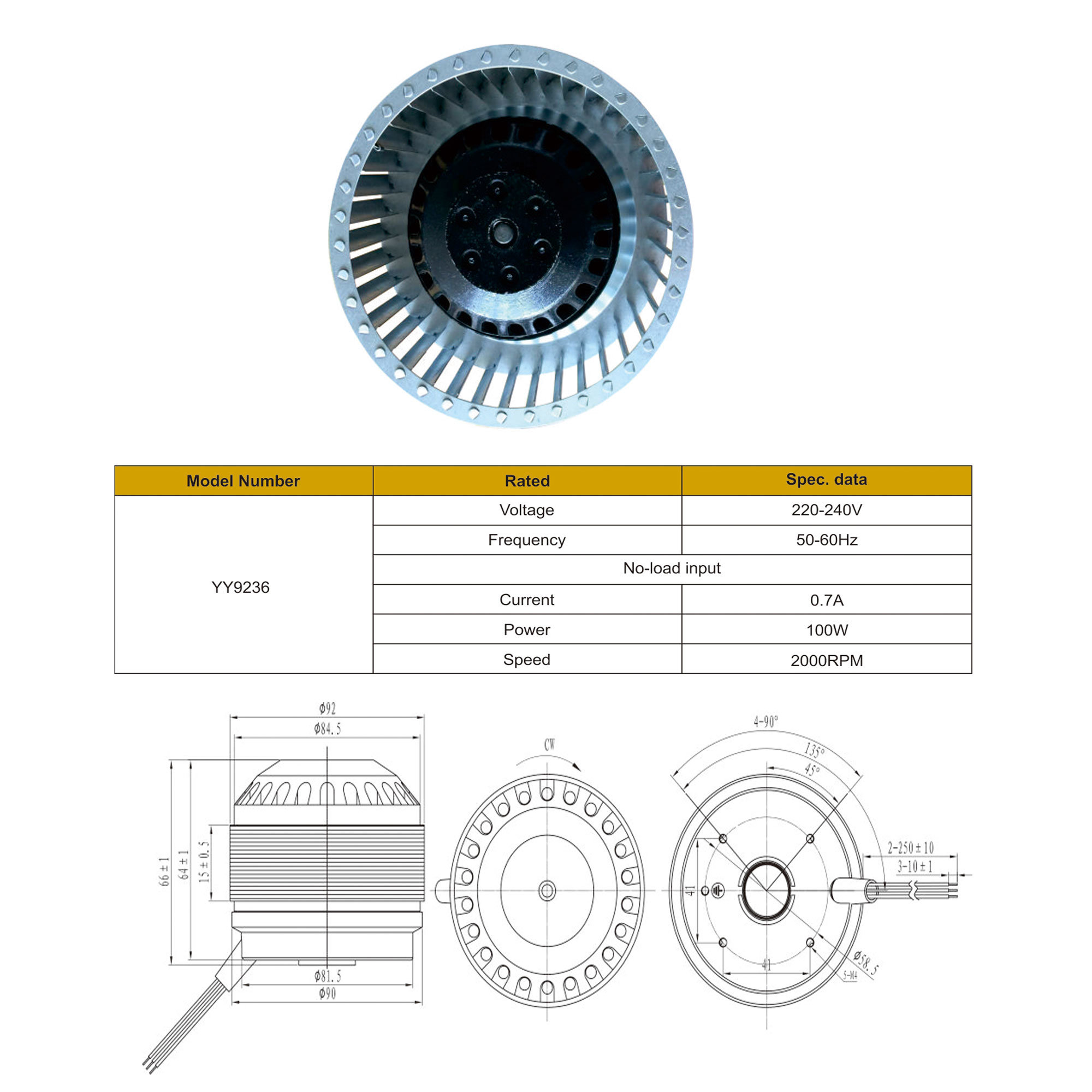 Outer Runner Capacitor Motor for Blower