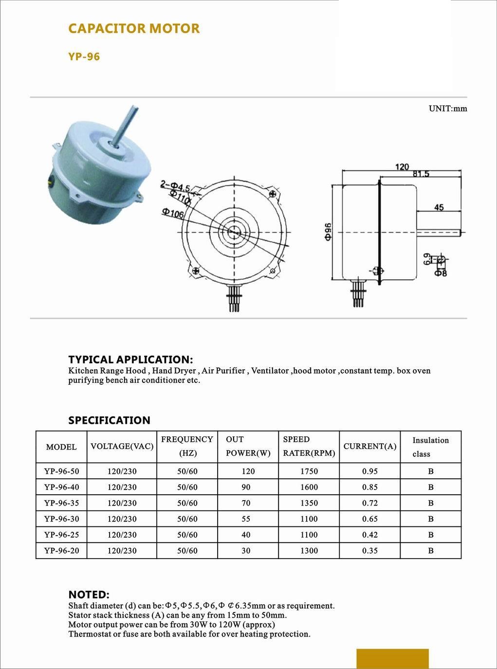 Capacitor Motor for Air Conditioner 
