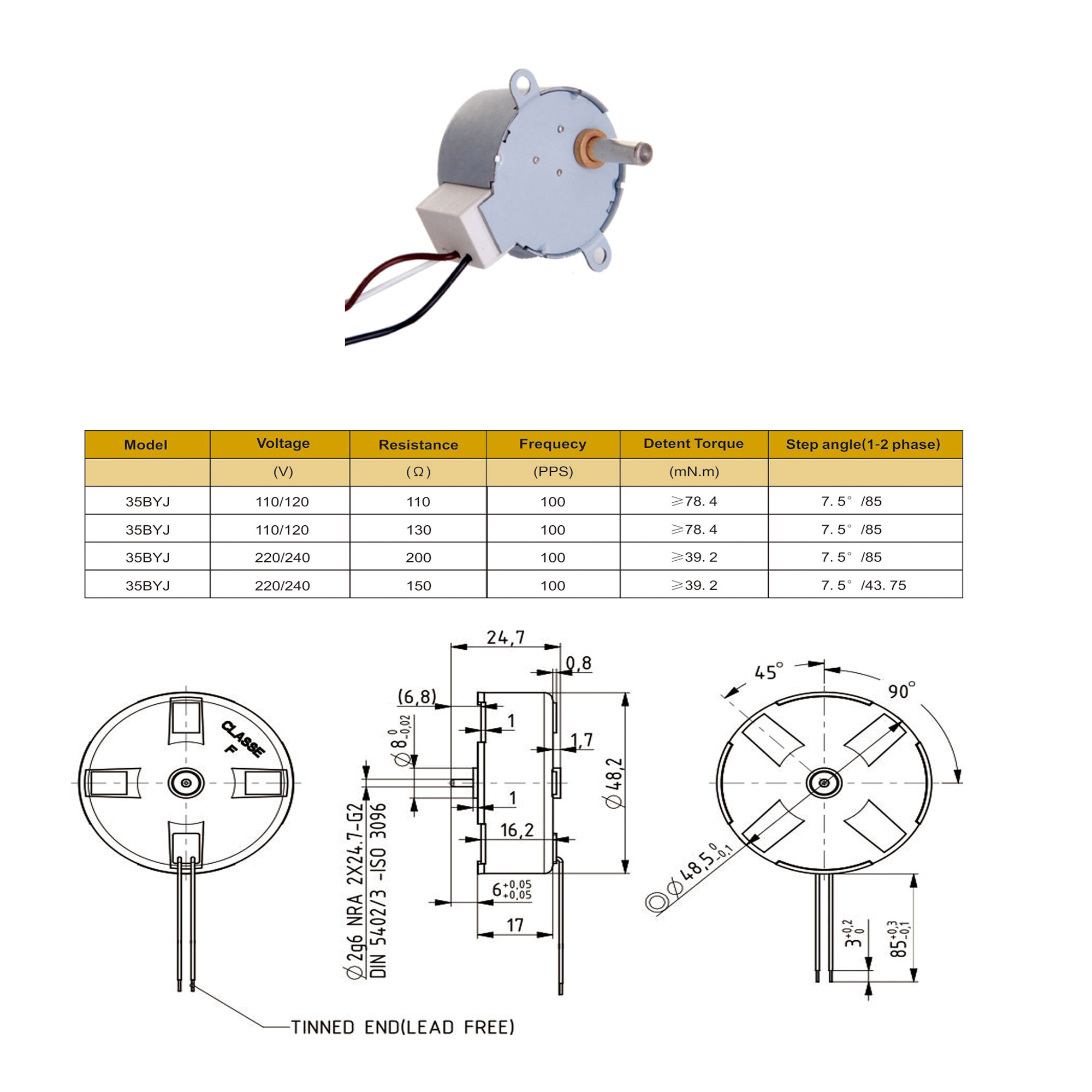AC Electrical Motor Stepper Motor BBQ Motor